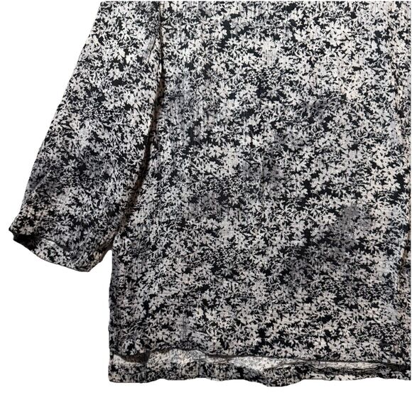 J. JILL PureJill 100% Cotton 3/4 Sleeve Floral Pullover Blouse Top Women’s M - Picture 7 of 12